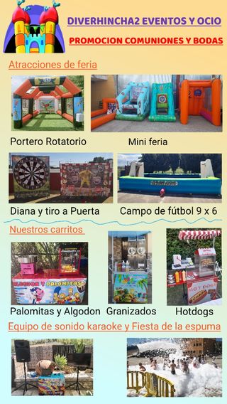 ALQUILER DE HINCHABLES Y CARRITOS PARA EVENTOS