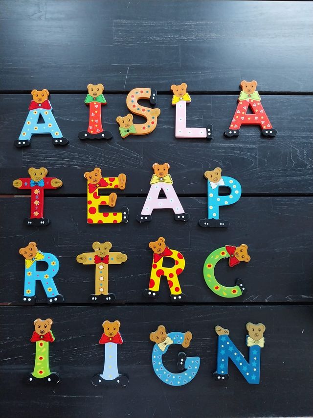 Letras de madera para habitación infantil