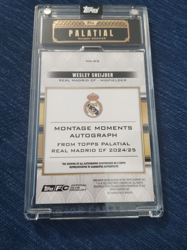 *MD* Wesley Sneijder auto 1/1 Palatial Real Madrid