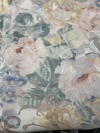Cortinas y colcha satén adamascada. 150x260 cada h