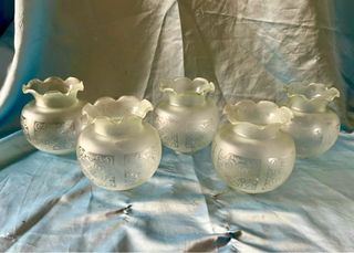 5 Globos Lámpara Vintage - Cristal Esmerilado