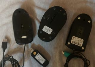 Lote 3 ratones inalámbrico, PS2 y usb