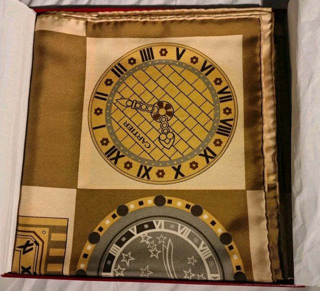 Foulard di seta Cartier originale confezionato 