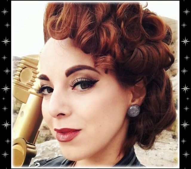 Pendientes de purpurina estilo vintage