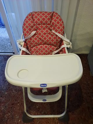 Trona Chicco roja con bandeja