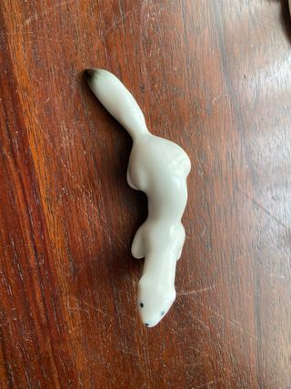 Conjuntos estatuetas doninhas porcelana Arabis