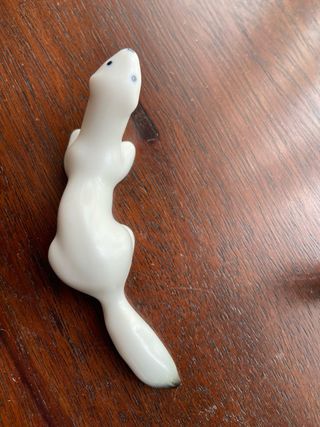 Conjuntos estatuetas doninhas porcelana Arabis