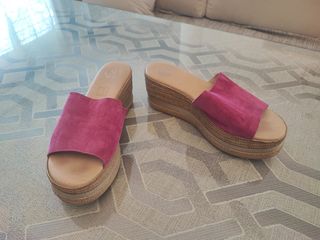 Sandalias plataforma rosa palo