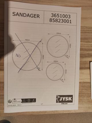 Espejos redondos - 2 uds. Nuevos