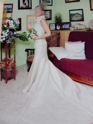 Vestido novia beige - Talla S