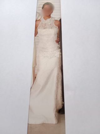 Vestido novia beige - Talla S