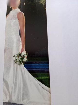 Vestido novia beige - Talla S