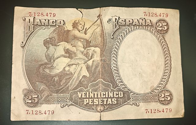 25 Pesetas, Espanha 1931 Cédédis