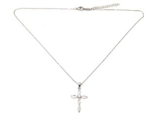 collar plata 925mm con piedra con circonita 19 5cm