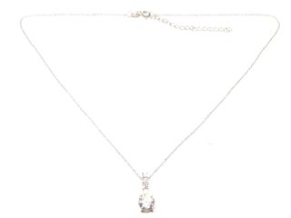cadena plata 925mm con piedra con circonita 22cm