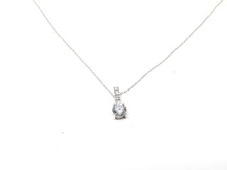cadena plata 925mm con piedra con circonita 22cm