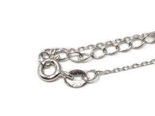 cadena plata 925mm con piedra con circonita 22cm