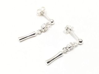 pendientes plata 925mm con piedra con circonita