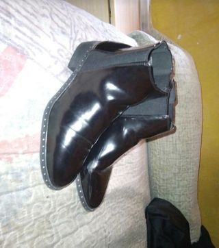 Botines de mujer negros con brillitos