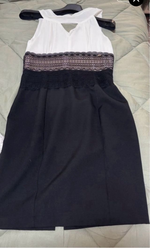 Vestito elegante bianco e nero