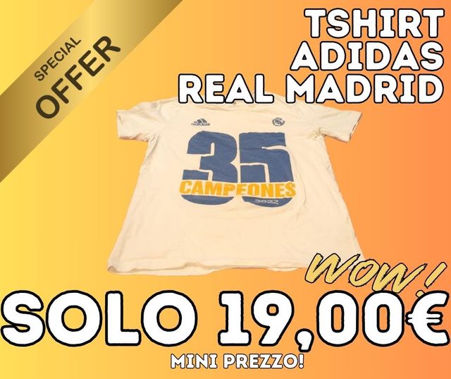 T-shirt Adidas Real Madrid 35o titolo – Taglia M