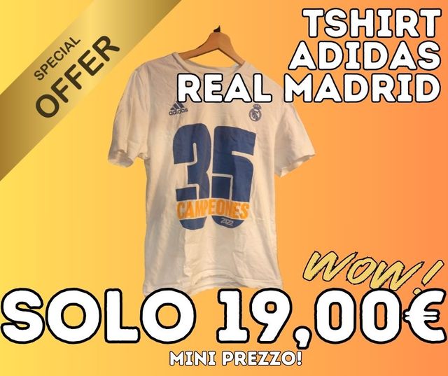 T-shirt Adidas Real Madrid 35o titolo – Taglia M