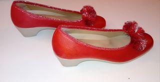 Zapatos rojos mujer tacón bajo