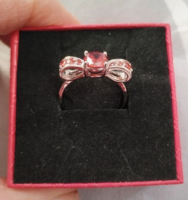 Anillo Plata 925 Rojo