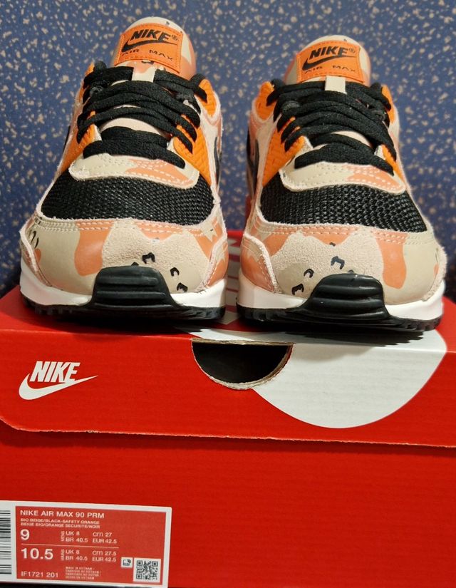 Zapatillas Nike Air Max 90  Naranja Camo Pack.