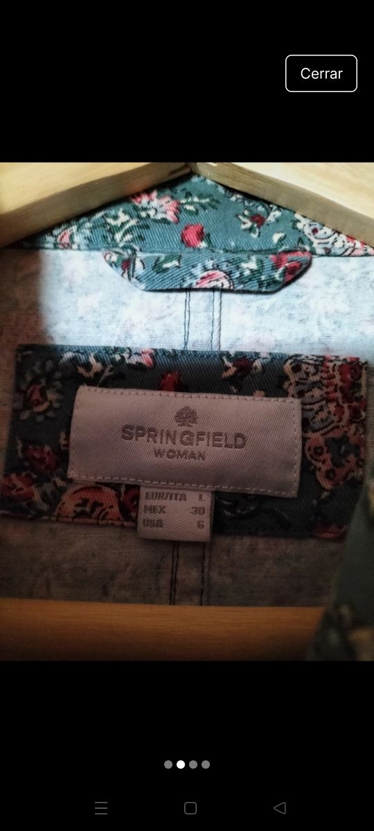 Cazadora Springfield flores - Talla L