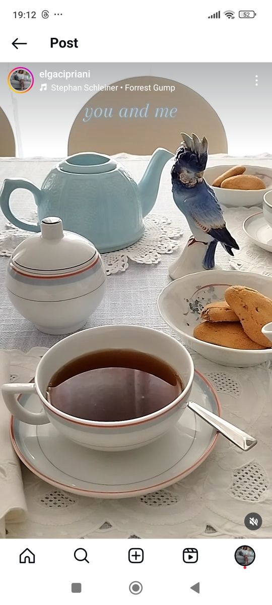 Teiera vintage anni '50 | Azzurro e argento