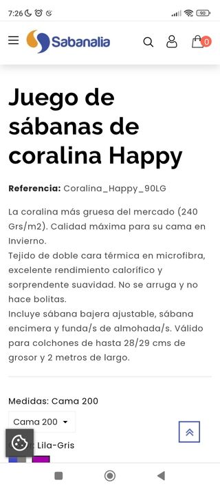 Sábanas coralina puntos - 200cm