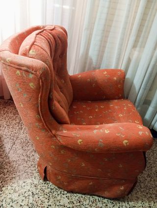Sillón orejero vintage
