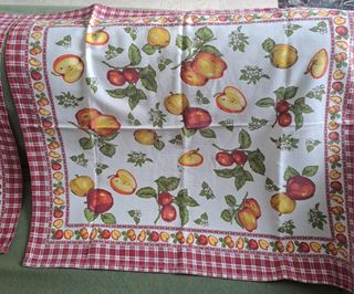Tovagliette mele - Cotone Rosso-Bianco