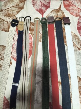 8 Cinturones - Beige, Rojo