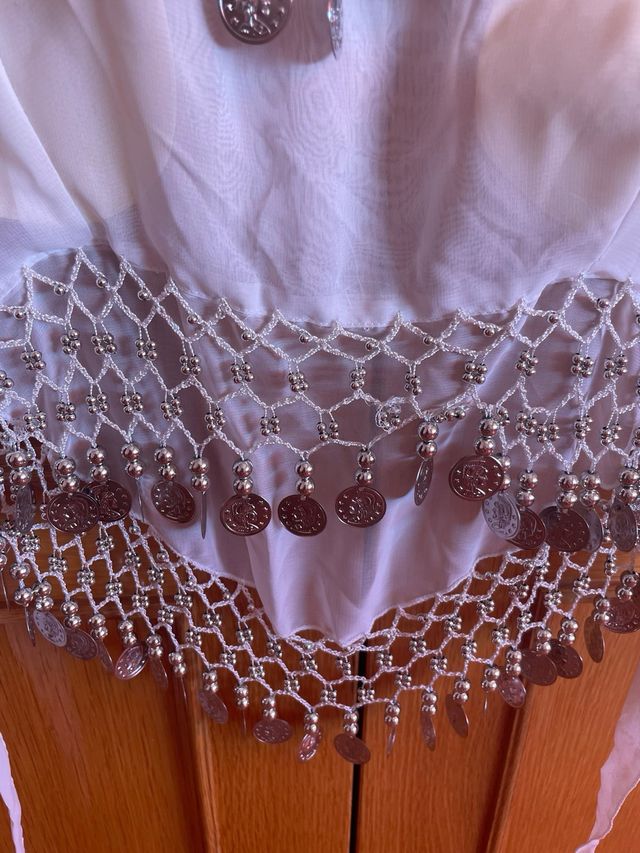 Top danza oriental blanco