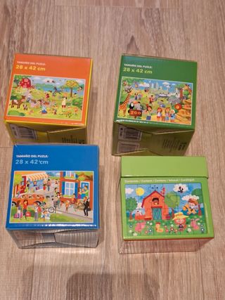 4 Puzzles infantiles 24 piezas