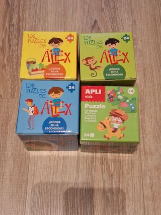 4 Puzzles infantiles 24 piezas