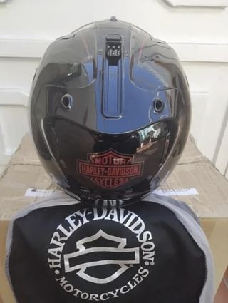 Casco Harley Davidson HD negro y rojo