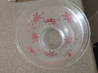 Contenitore vetro decorato a mano