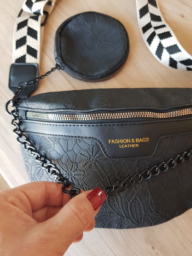 Bolso bandolera negro - riñonera