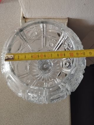 Vaso vetro cristallo decorato