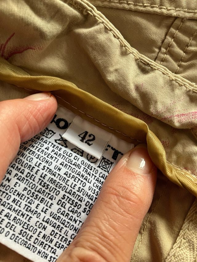 Pantaloni 3/4 beige tg 7 - 42