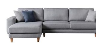 Sofá chaise longue gris - 3 plazas