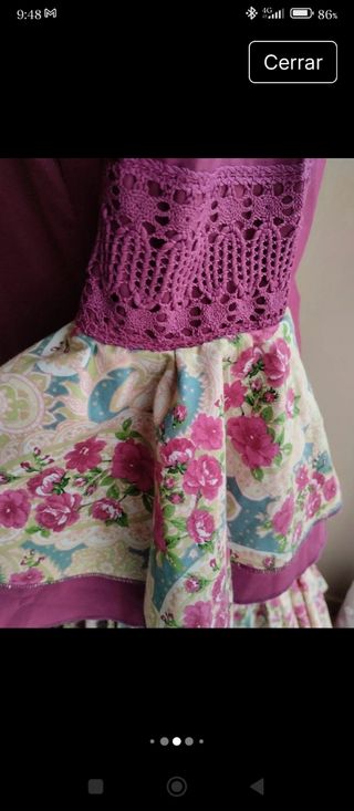 Traje Flamenca - Rojo y Beige