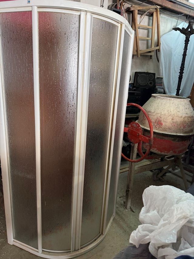 Mampara ducha semicircular idela para color blanco