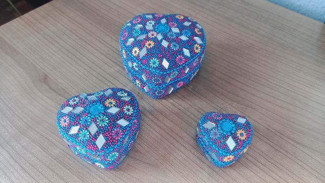 Cajitas Corazón Abalorios