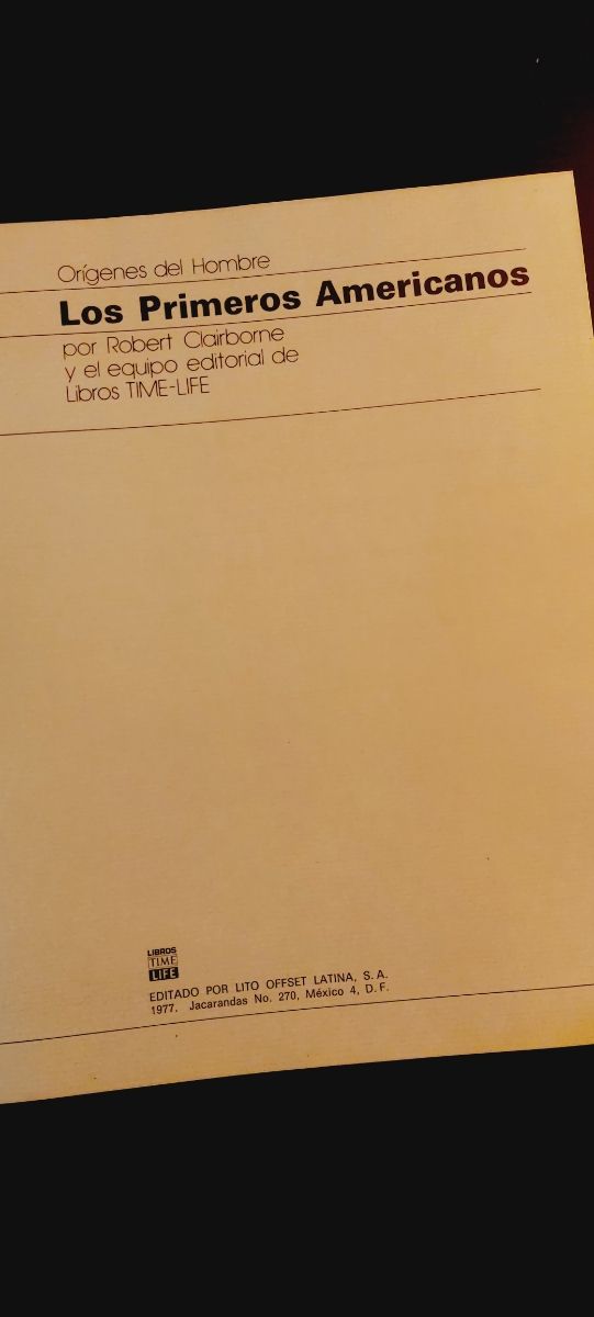 Libro origenes del hombre, Los primeros americanos