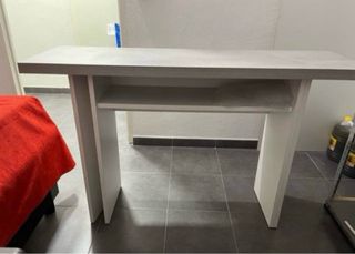 Consolle allungabile grigia e bianca Mesa