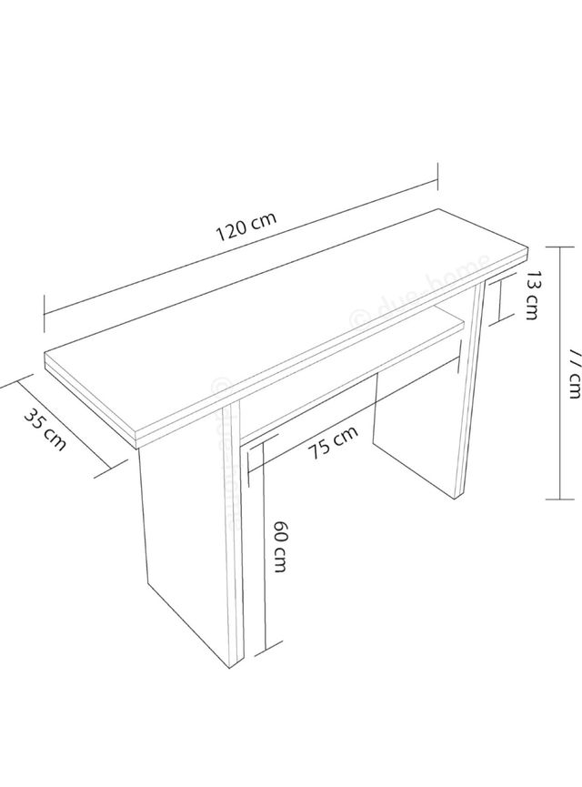 Consolle allungabile grigia e bianca Mesa